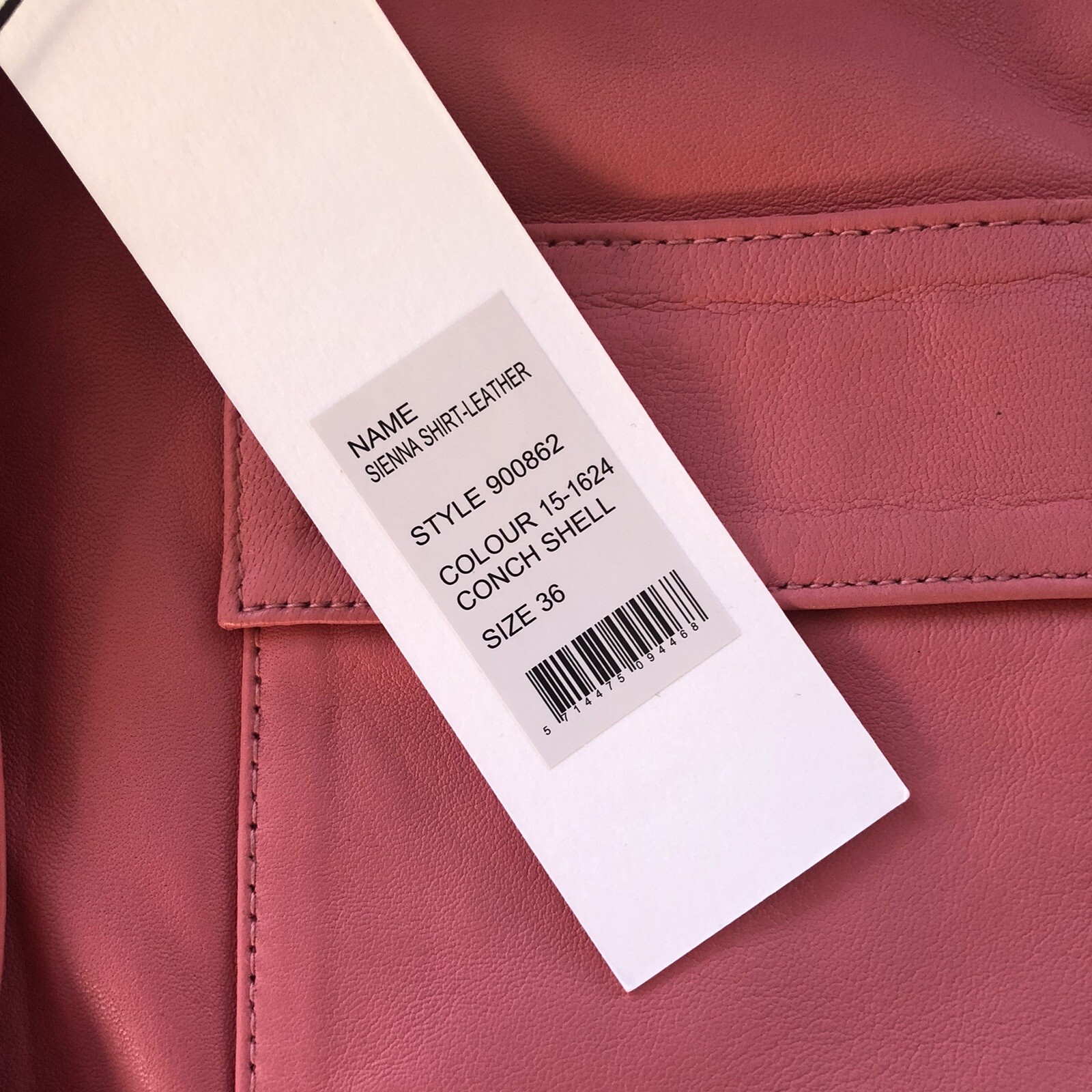 remain sienna leather shirt