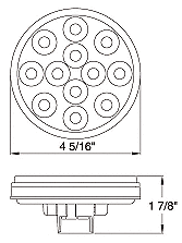2 Round 4" Amber Turn Tail Parking Strobe LED Truck Trailer Lights Grommet Plug - Picture 6 of 8