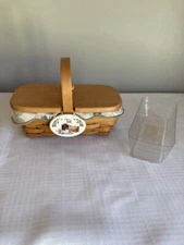 Longaberger 2000 Horizon of Hope Century Celebration Basket, Liner, Lid, Tie-On