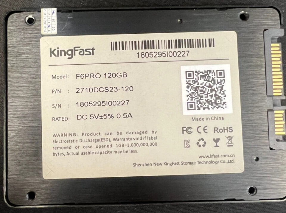 120 GB KingFast F6 PRO SSD SATA III Solid State Drive - Image 2 of 2