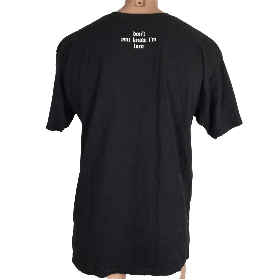 Crooks And Castles Don't You Know I'm Loco Black Skull Street Wear T Shirt Sz L - Image 2 of 4