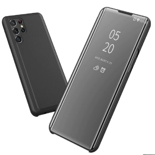 Smart View Mirror Flip Stand Case Cover Samsung S25 S24 FE S23 S22 S21 S20 Ultra - Picture 11 of 18