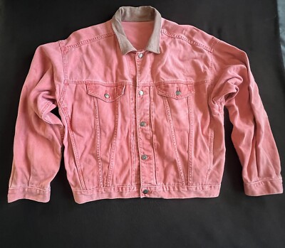 Gap Vintage 90 s Men s Red Denim Jean Jacket Size Large EXTREMELY RARE! HTF!