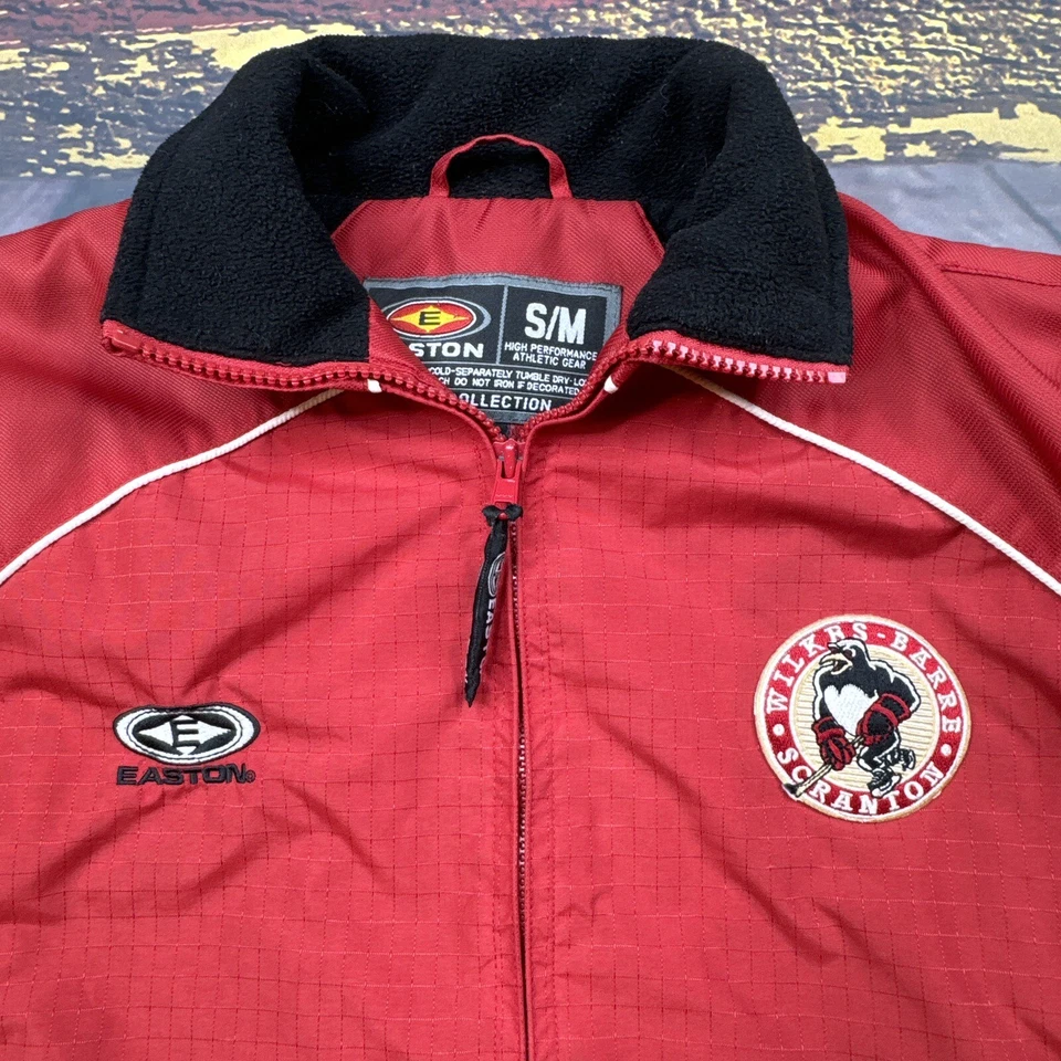 Chaqueta WBS Penguins Jóvenes Niños S/M Easton Hockey Forrada Cremallera Completa Pittsburgh AHL Foto 2 de 4