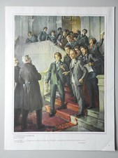 LENIN 1969 Russian Soviet Propaganda Poster #5 Lenin Kazan University 44x33 cm