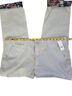 New Chino By ANTHROPOLOGIE 33 Sand Relaxed Patched Chino
