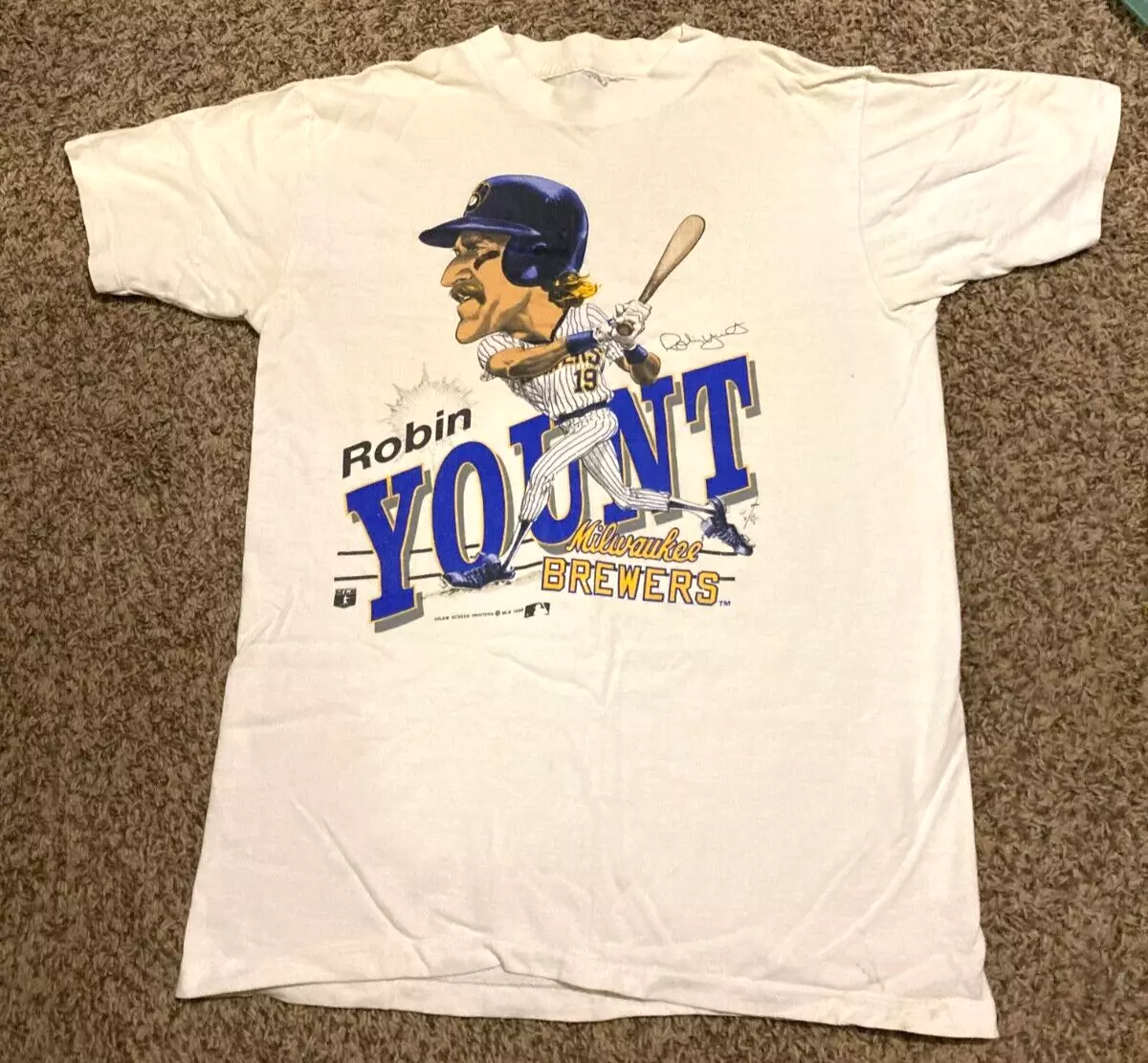 VINTAGE ROBIN YOUNT MILWAUKEE BREWERS CARICATURE T-SHIRT