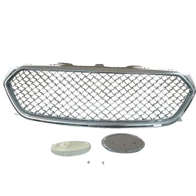 Front Upper Grille pearl nickel 2013 2014 2015 2016 2017 2018 19 For Ford Taurus