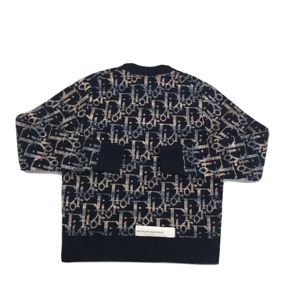 Dior Oblique Jacquard Sweater in Black for Men