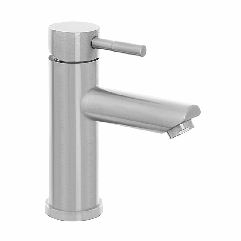 Miscelatore lavabo acciaio spazzolato con piletta click-clack | York