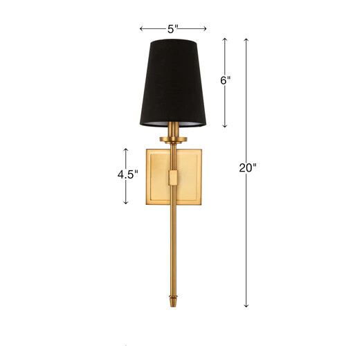 Kira Home Torche 20" Wall Sconce/Wall Light + Linen Shade optional color - Picture 12 of 47