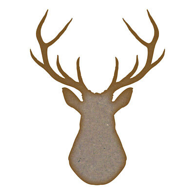 Craft Blanks Silhouette 3mm Mdf Laser Cut Stags Head Set Of 5 