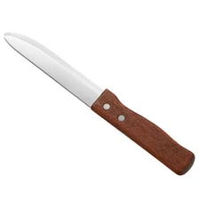 Choice 5" Jumbo Steak Knife w/ Wood Handle 12/Case (select style)