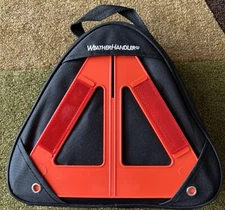 Used Weather Handler Caution Triangle Emergency First Aid and Jumper Cables Kit