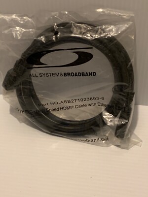  Broadband Elite IRC High Speed HDMI Cable With Ethernet 6f Retail $20