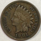 1901 Indian Head Cent Choice Extremely Fine XF+ Coin #17817