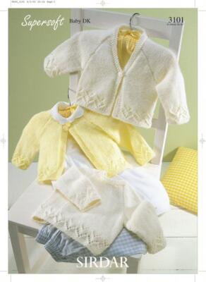 Sirdar Strick Muster - Supersoft Baby Dk, Strickjacken und Pullover 3101
