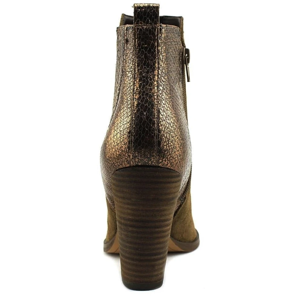 GUESS Millie Marrón Ante Bronce Diseñador Botines 5.5 - Imagen 2 de 4