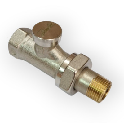DANFOSS STRAIGHT HOLDER Ø 3/8 IRON 003L0122 RLV-S RADIATOR CONNECTION