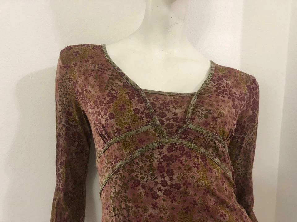 NEWPENNY Maglia rosa antico fantasia floreale Tg S - Immagine 2 di 4