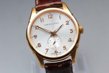*N MINT* Hamilton Jazzmaster H384410 Gold Small Seconds Quartz Men's Watch JAPAN