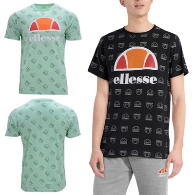 ELLESSE MIRU Herren T-Shirts Rundhals Kurzarm Baumwolle Sommer Urlaub Tee NEU