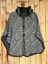 Alpaca Connection Made In Peru Hooded Poncho With Toggle Buttons