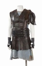 Leather Armor Medieval larp Halloween armor W corset belt Cosplay Costume Armor
