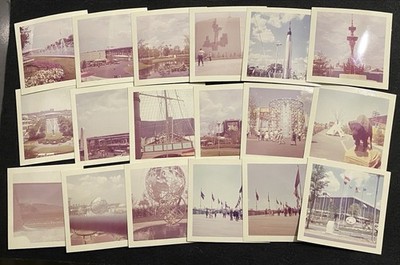 1964 New York City World Fair Queens 18 Antique Snapshot Photo Lot