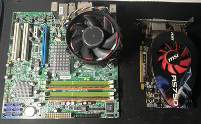 ACER MG43M Mainboard + Intel Q6600 + 4GB RAM + MSI R5750 Bundel
