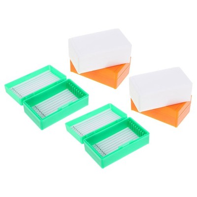 6 Pcs Mikroskopzubehör -Objektträgergehäuse Mikroskopschlittenspeicherhalter