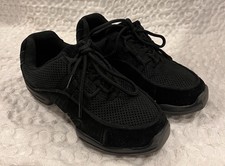 Balera Unisex Suede Mesh Split Toe Dance Sneakers Size Adult 6 Black Jazz Hiphop