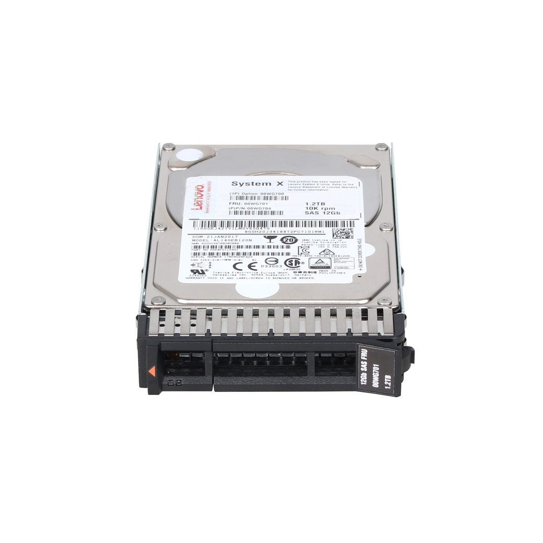 Lenovo 00WG700 1.2TB 12Gbps 2.5inch SAS 10K HDD - 1yr Wty