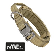 Tactical Dog Collar with Handle - Adjustable Nylon Training Military Dog Coll...