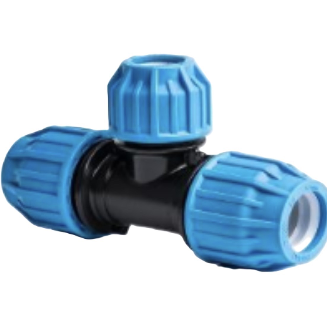 MDPE COMPRESSION TEE REDUCING PIPE FITTING