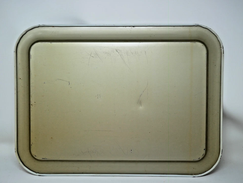 Vintage Coca Cola Logo Red and White Metal Tray Rare Mid Century Trademark 17x13 - Image 4 of 4