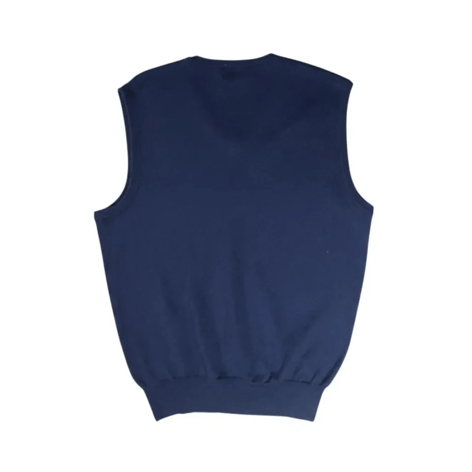 Pull pull polo golf — coton cachemire — bleu marine — taille S - Photo 2/4