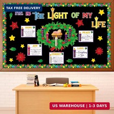 Christmas Advent Bulletin Board Set Advent Wreath Candle Classroom Decoration Lo
