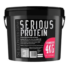 SERIOUS PROTEIN – Protein Powder – 4kg – 133 Servings (Pack of 1), Strawberry 17.06 per kilo