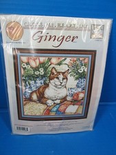 2007 Cross My Heart Ginger Cat Counted Cross Stitch Kit CSBK-301 RARE 12.1  x12  