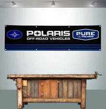 POLARIS OFF ROAD VEHICALS 2' X 8' BANNER FLAG PURE POLARIS