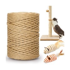 262FT/80M Cat Scratching Sisal Rope, 6mm 1/4inch Thick Natural ... Fast USA SHIP