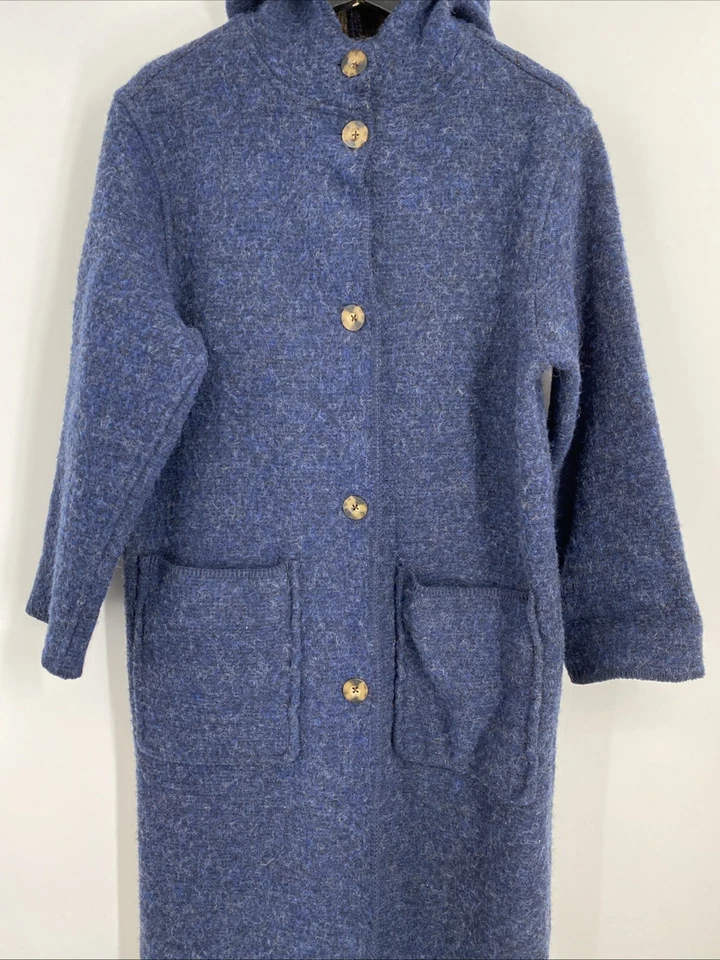 Abrigo con capucha de lana Woolrich vintage para mujer talla pequeña EE. UU. Western Outdoor Foto 3 de 4