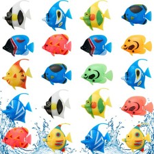 20 Pieces Artificial Moving Fishes Plastic Floating Fishes Lifelike Fish Orna...