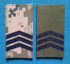 Set 2 Patches Epaulet Military Rank "Sergeant of the Armed Forces of Ukraine"