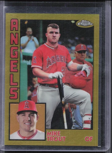 2019 Topps Chrome #84TC-17 Mike Trout 1984 Gold Refractor #/50