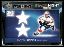 2021-22 Upper Deck Credentials #2SR-5 Anton Lundell Star of the Night: 2nd Star
