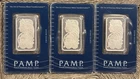 Three (3) 20 GRAM  .999 PAMP Suisse Fine Silver | Assayer Cards | Sequential #'s