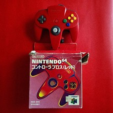 Official Nintendo 64 Controller RED OEM N64 Remote Original BOX NUS-005