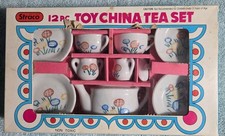 Vintage 1960s Straco 12 Pc Toy China Tea Set